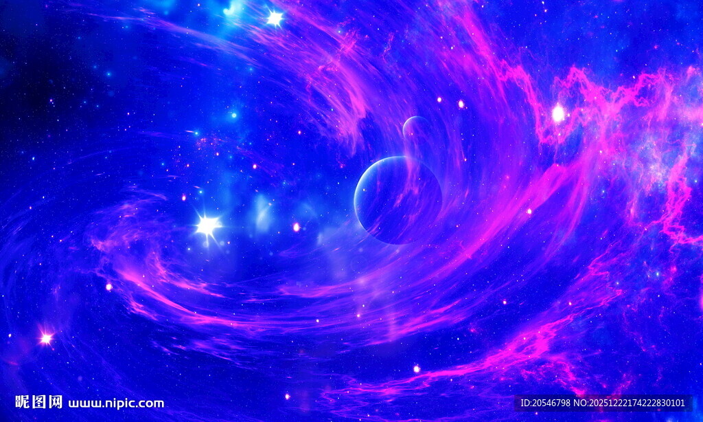蓝色星空图