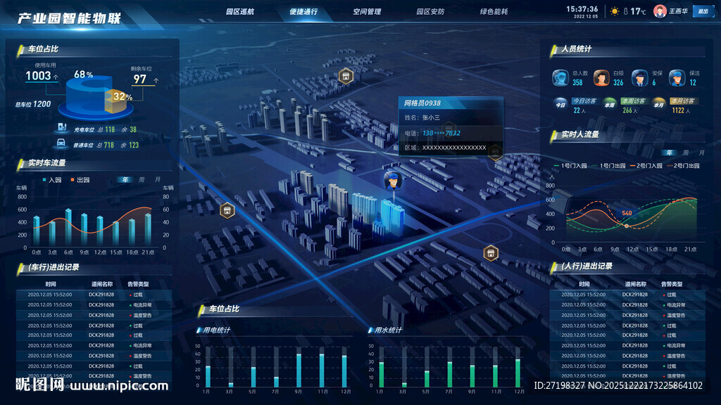 科技感数据可视化界面