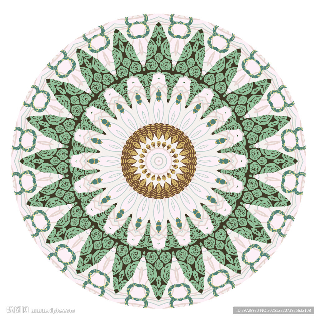 圆形抽象艺术花纹