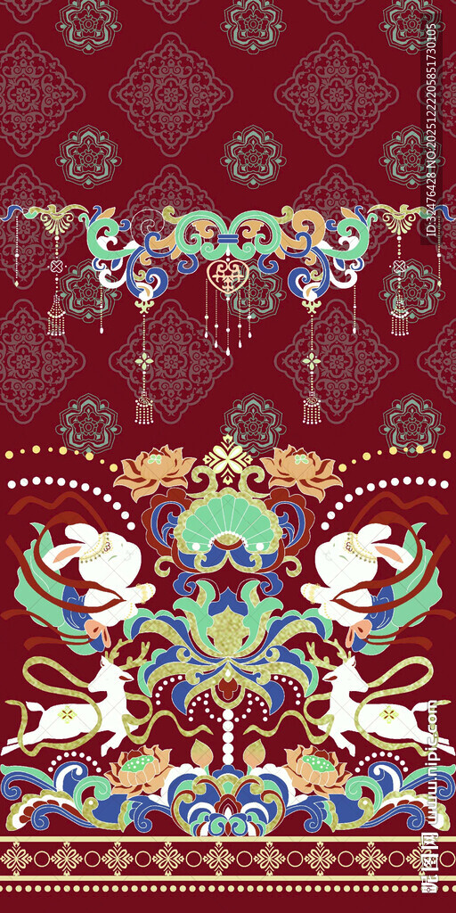 传统中式花纹汉服