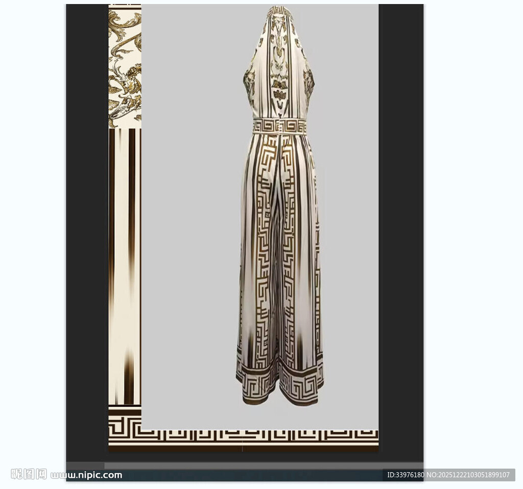 古代华丽长袍服饰展示