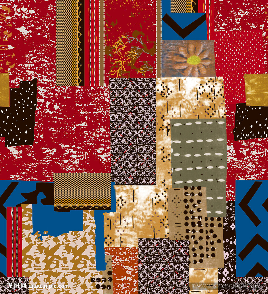 多彩拼布图案展示