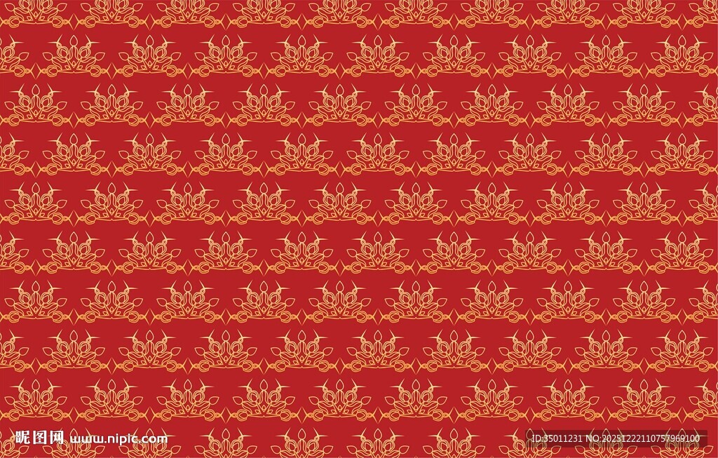 红色图案花纹底纹