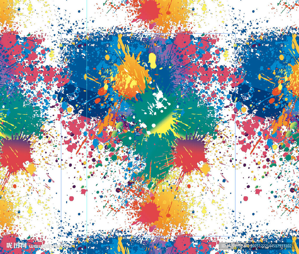 多彩泼墨抽象艺术图案