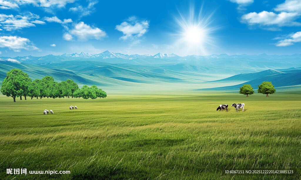 蓝天白云大草原