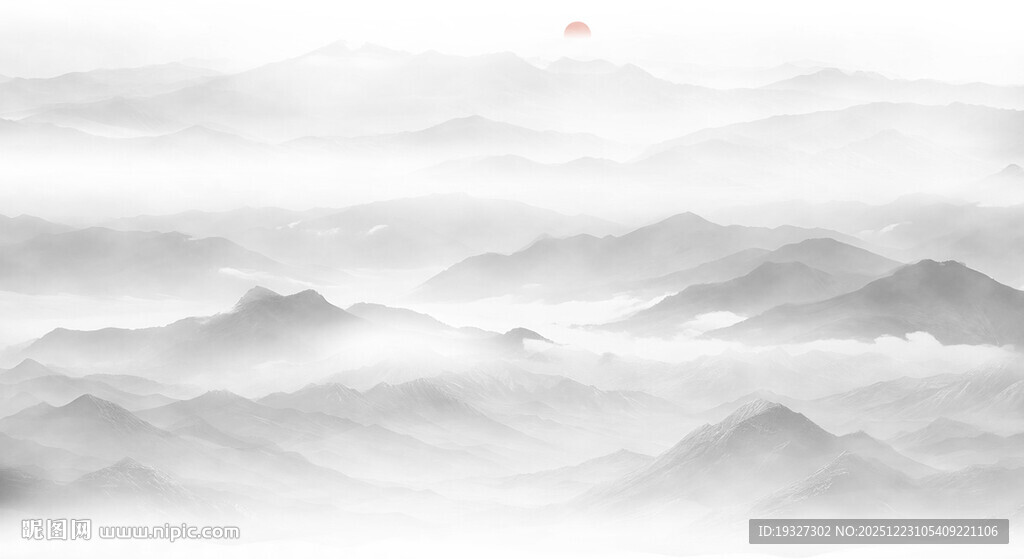 意境山水背景墙装饰画