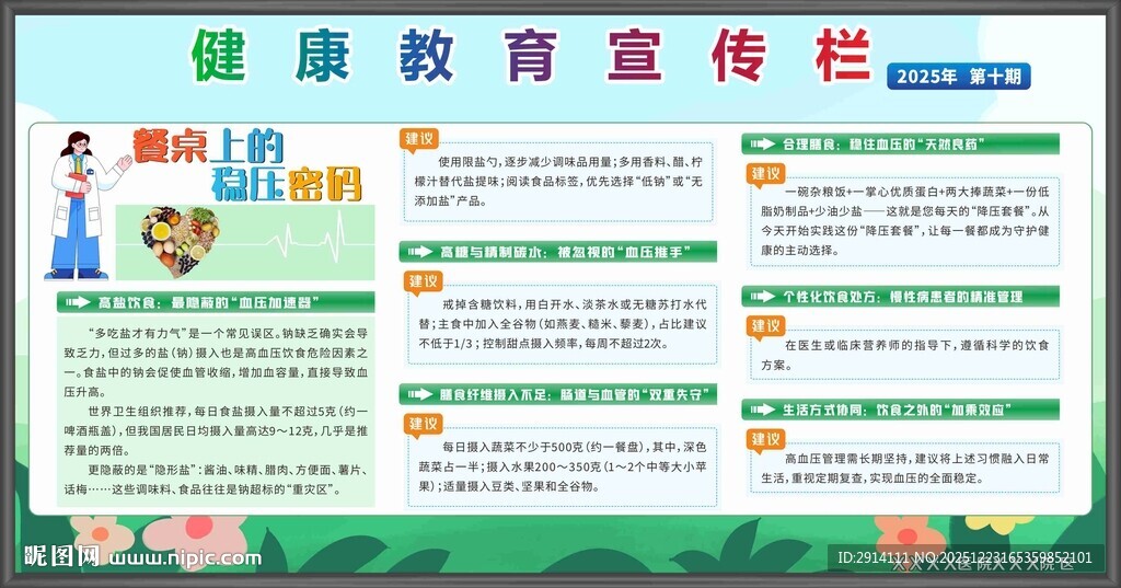 健康教育宣传栏展示