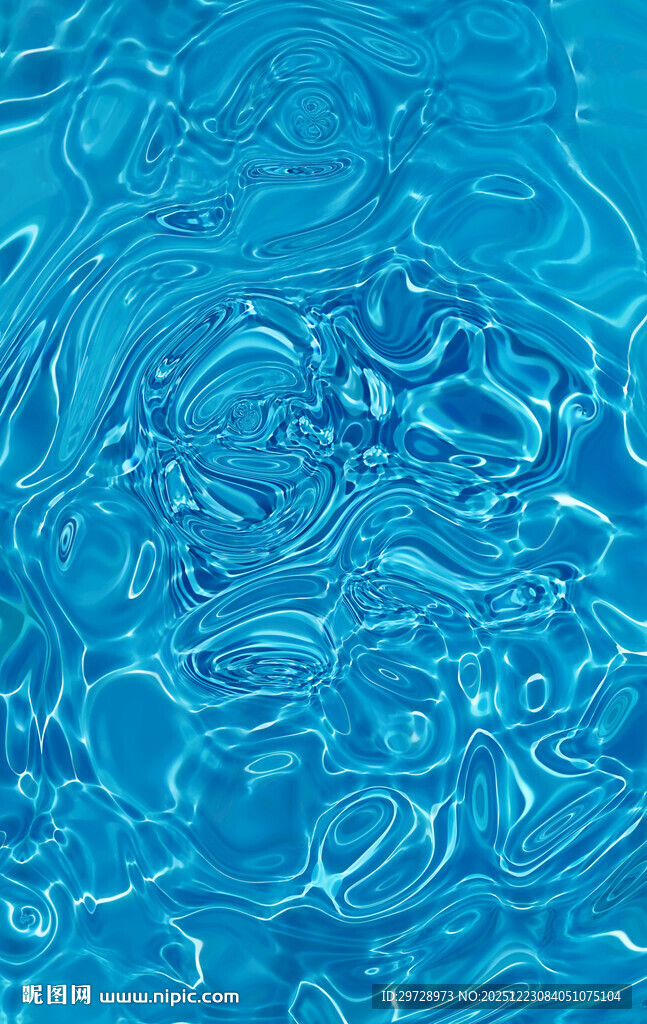 蓝色水波纹理图案