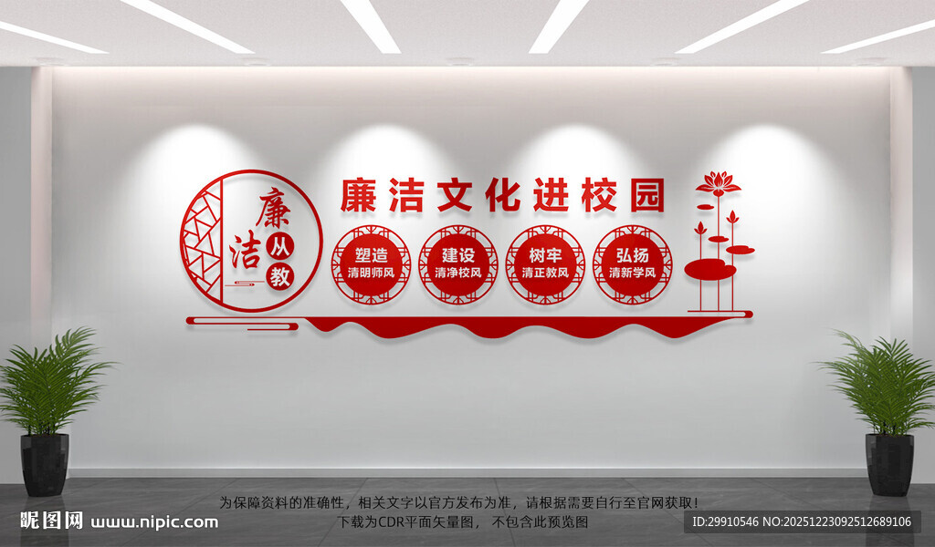 廉洁校园文化墙