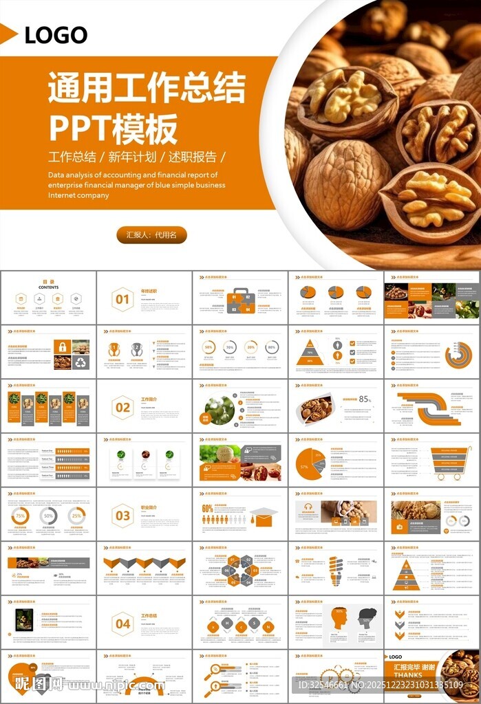 精美核桃种植产业总结计划ppt