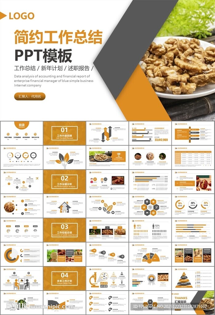 精美核桃种植产业总结计划ppt