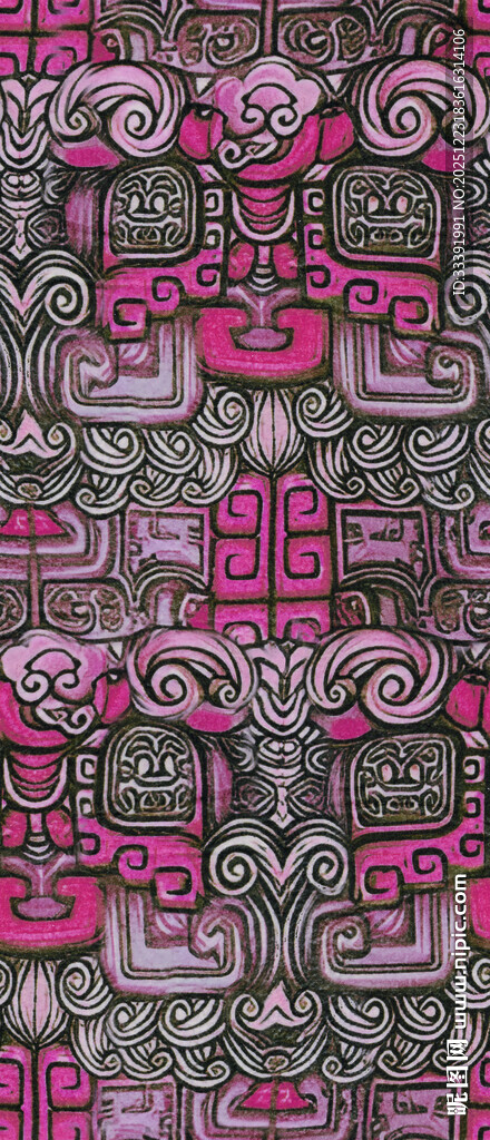 粉色花纹图案背景纹理