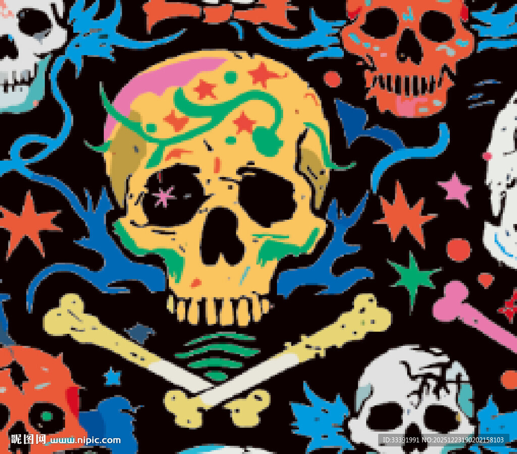 多彩骷髅