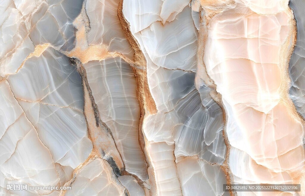 纹理独特的岩石大理石