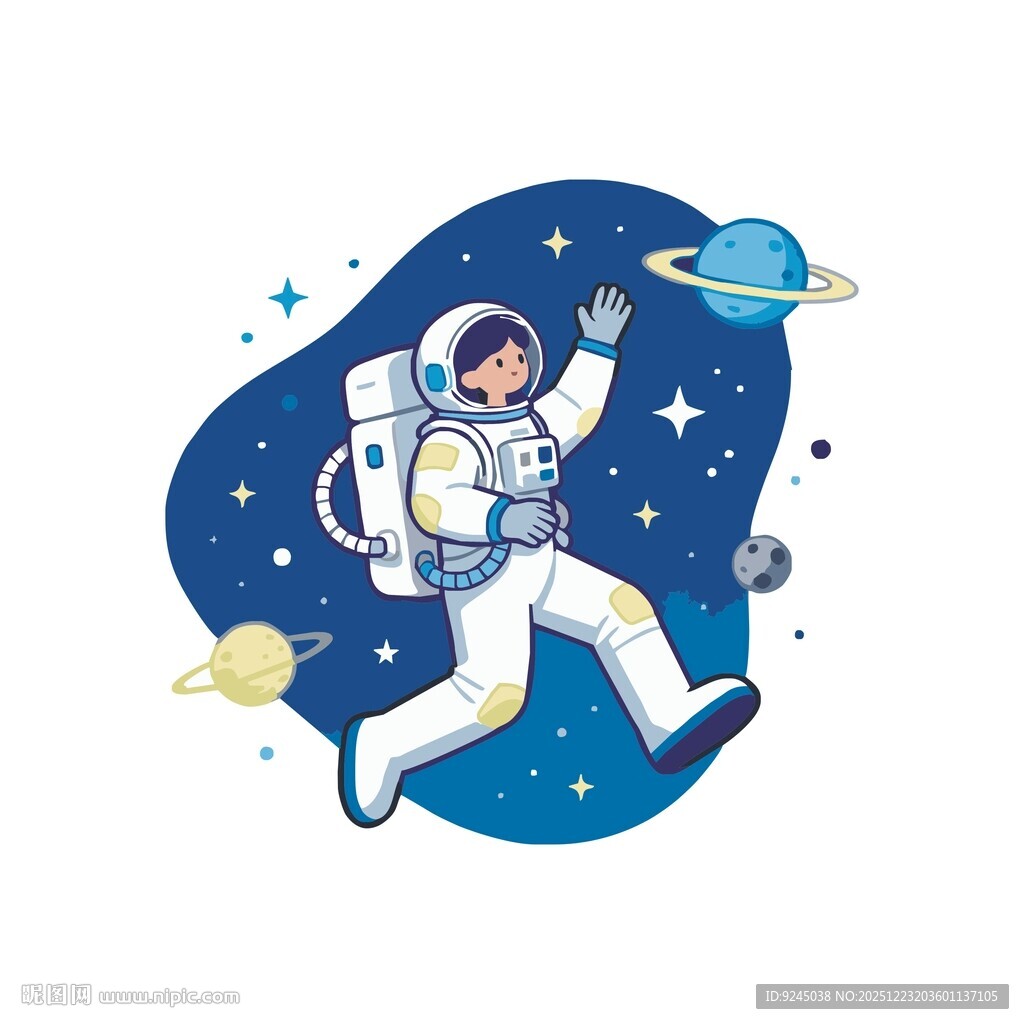 遨游太空的宇航员