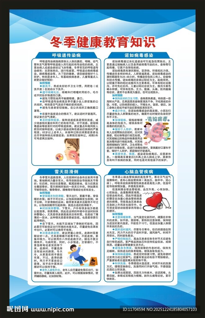 冬季健康教育知识海报