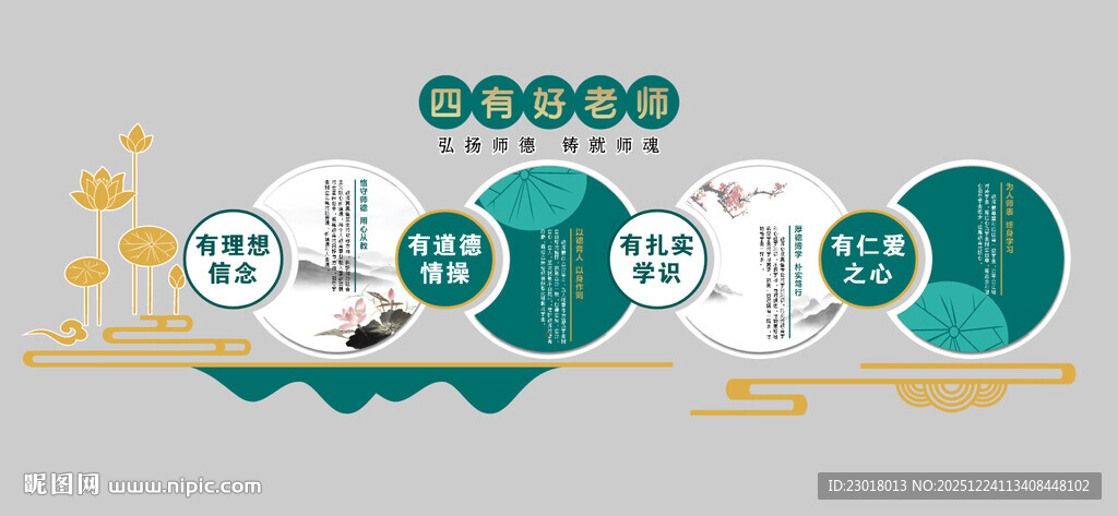  四有老师 校园文化展板