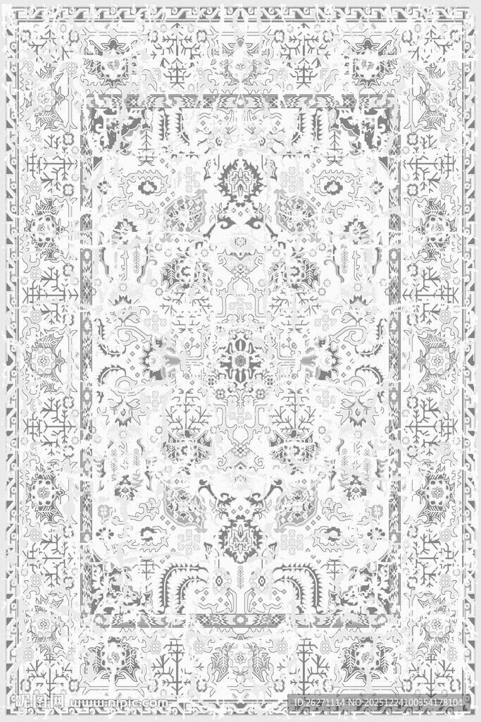 简约几何花纹地毯图案