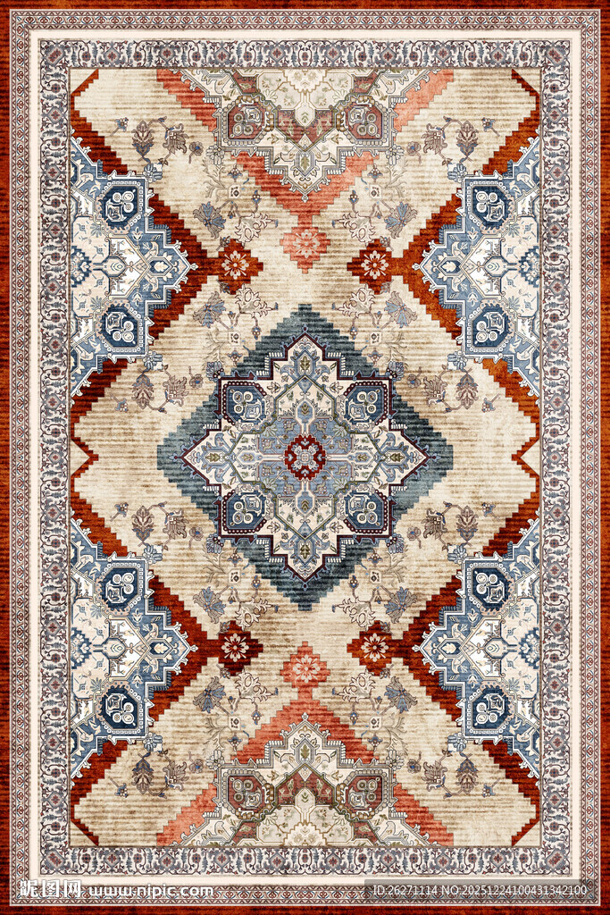 几何图案民族风地毯