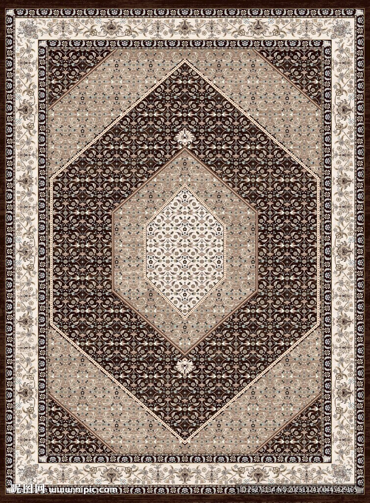 复古几何图案地毯