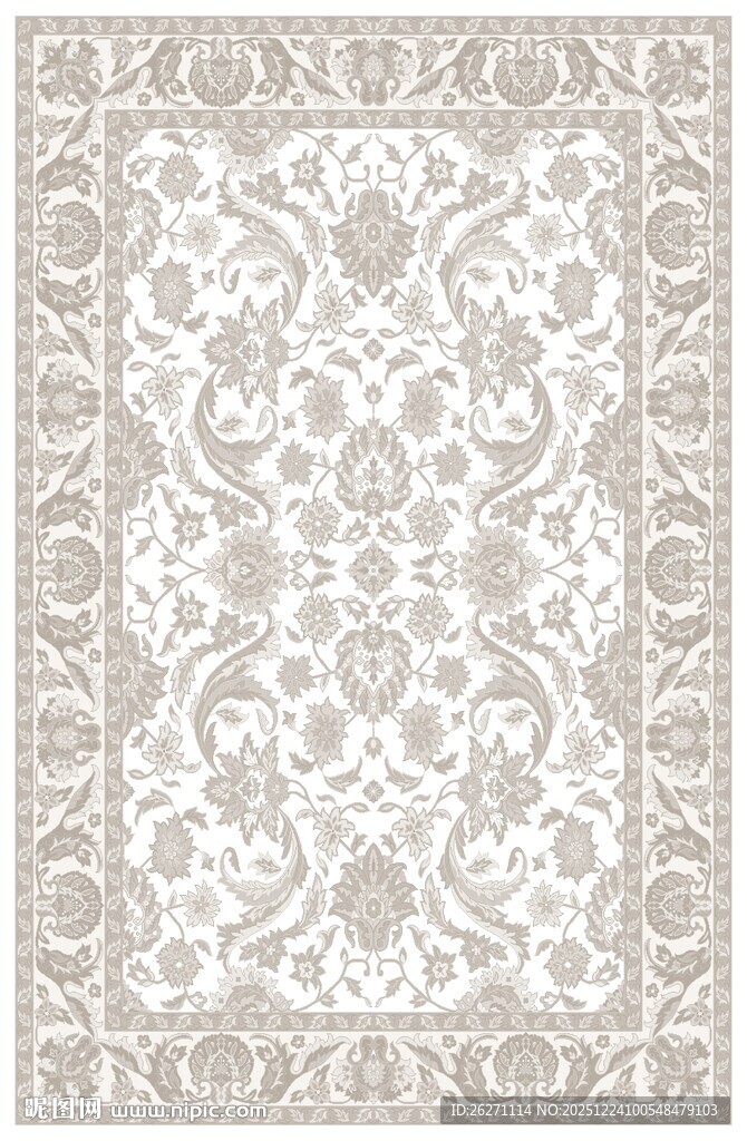 简约花纹地毯图案设计