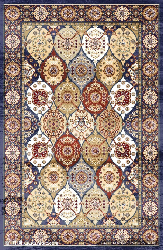 精美传统花纹地毯图案