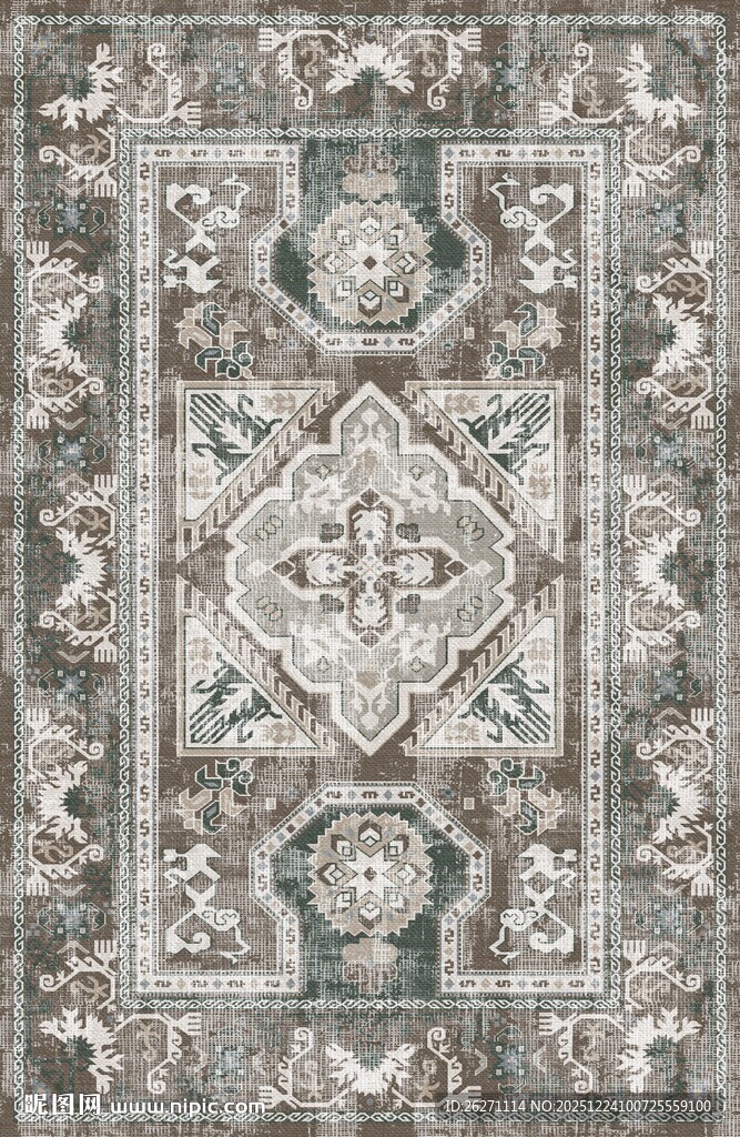 复古花纹地毯图案设计