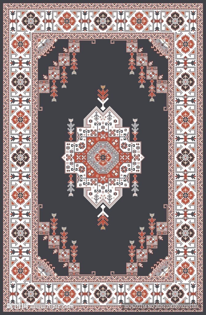 民族风几何图案地毯