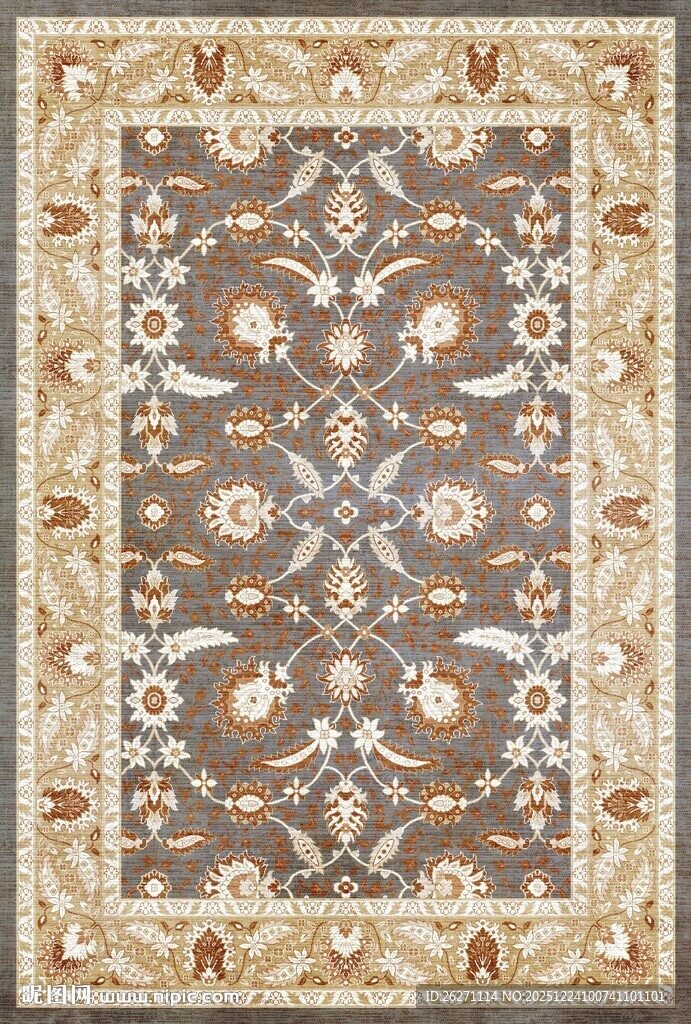 复古花纹精美地毯图案