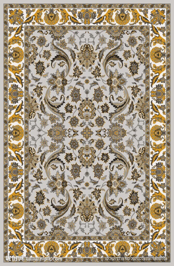 精美复古花纹地毯图案