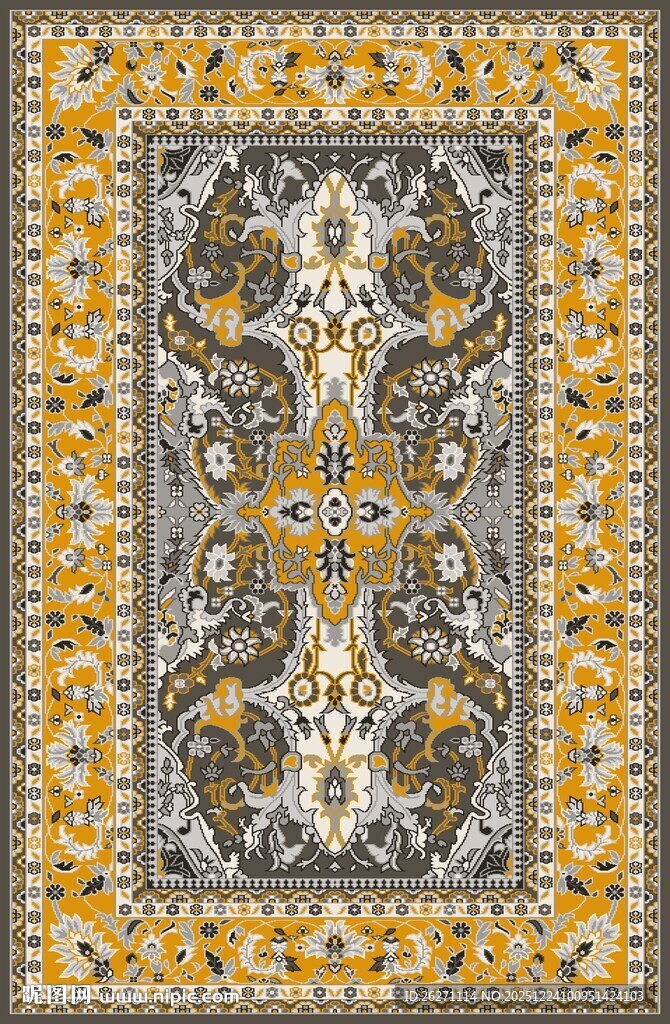 精美传统花纹地毯图案