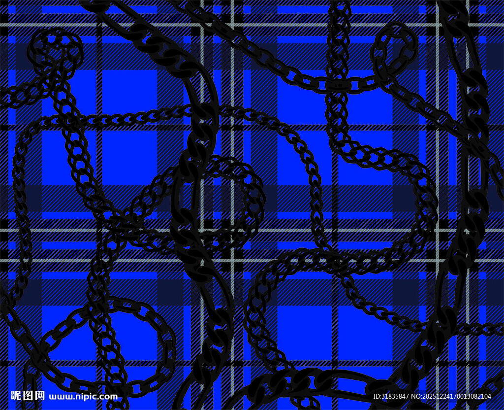 蓝色格纹图案纹理