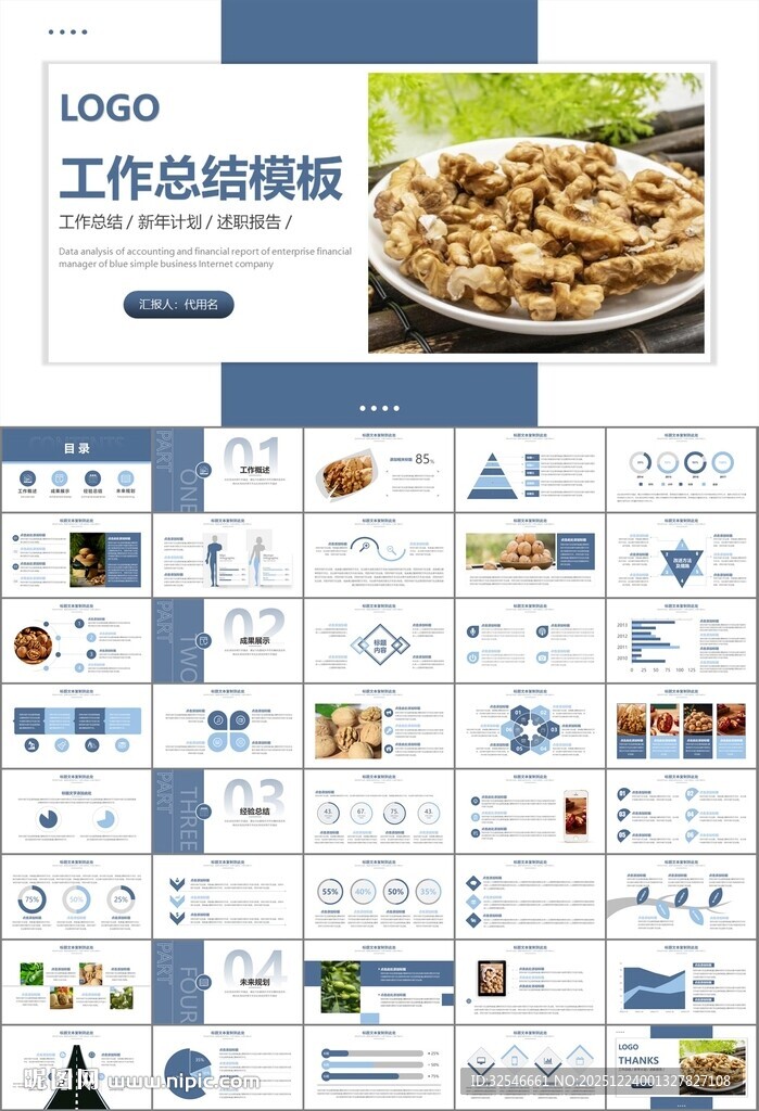 精美核桃种植产业总结计划ppt