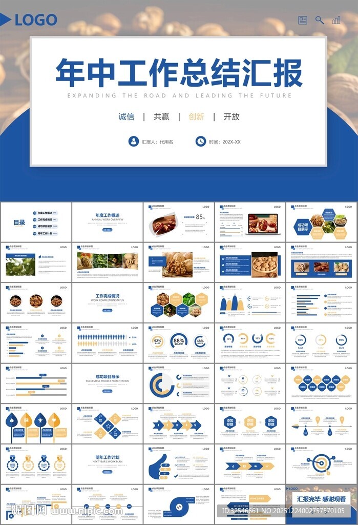 精美核桃种植产业总结计划ppt