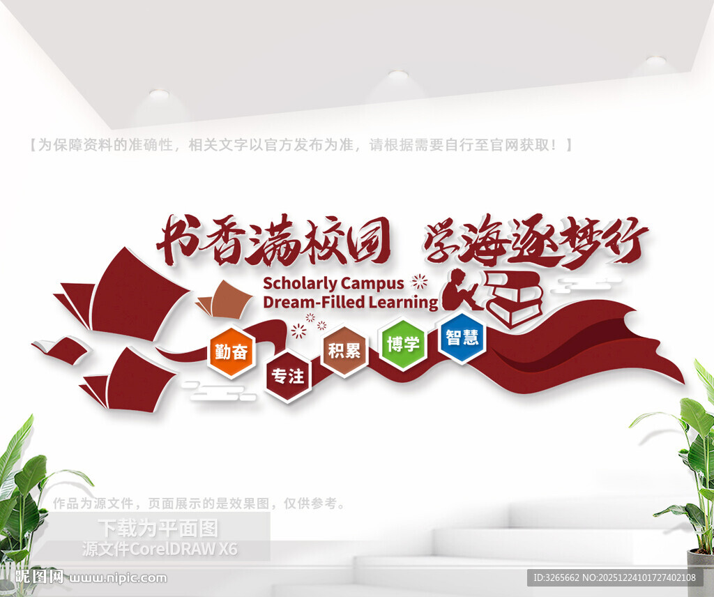 校园阅览室文化墙