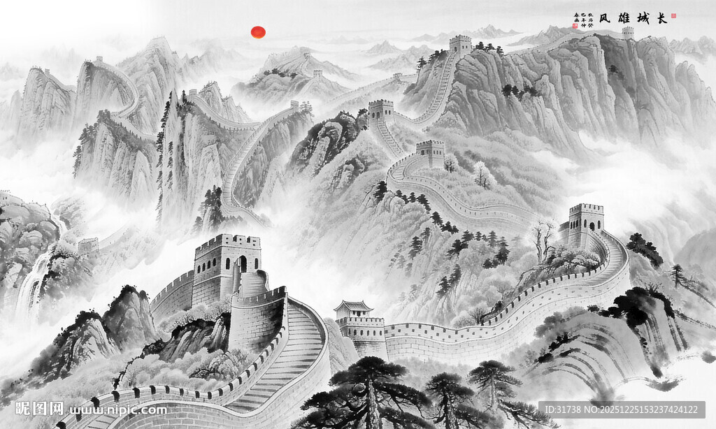 长城背景画