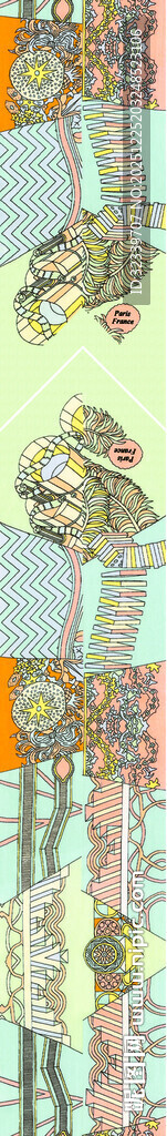 多彩卡通乌龟图案设计