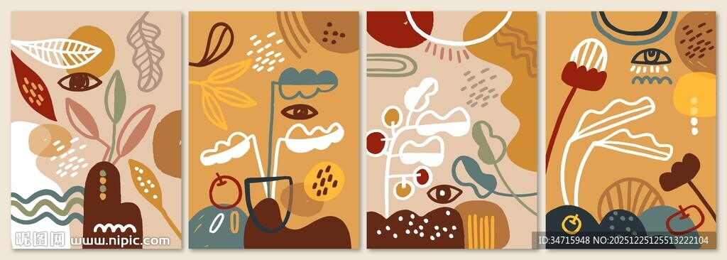 抽象艺术风格矢量插画