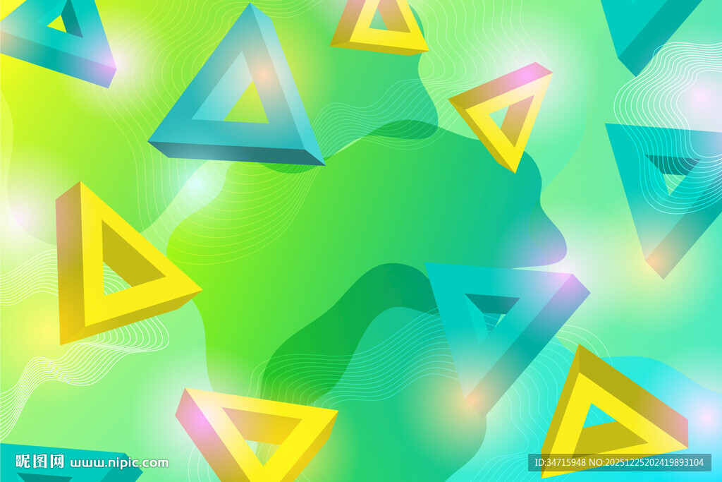 多彩三角几何抽象矢量背景图