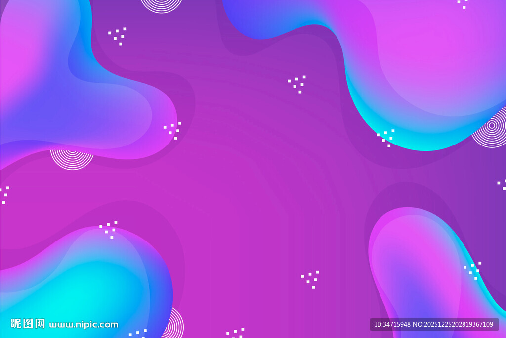 梦幻流体渐变抽象矢量背景图
