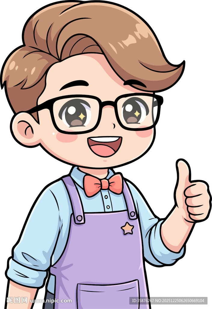 眼镜绅士服务员