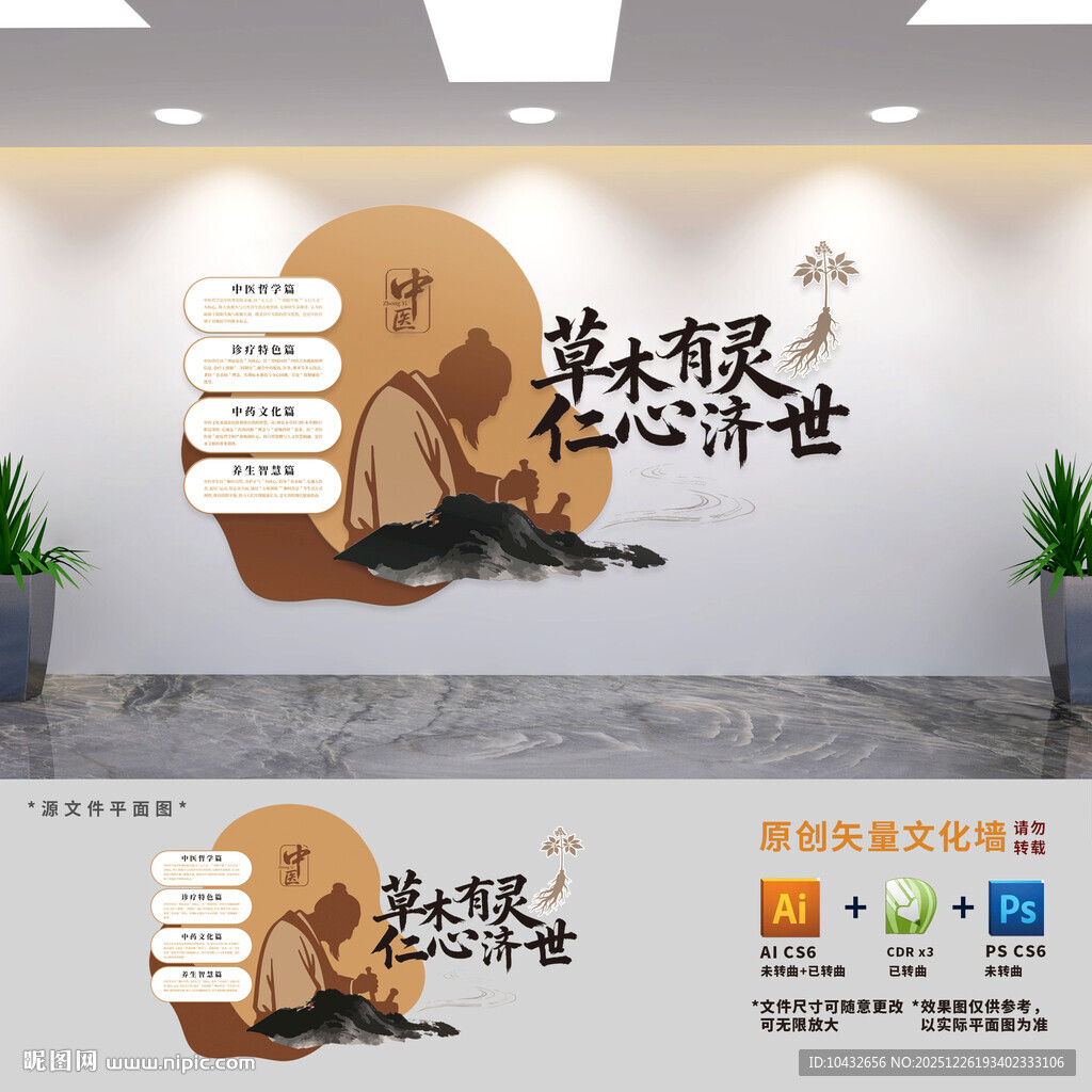 古典中医宣传文化墙