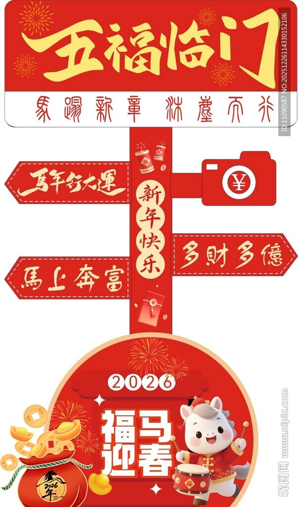 马年美陈指引牌