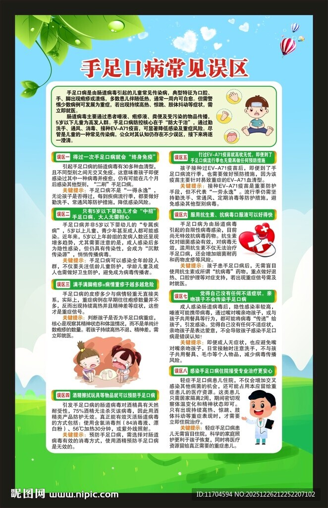 预防手足口病知识海报