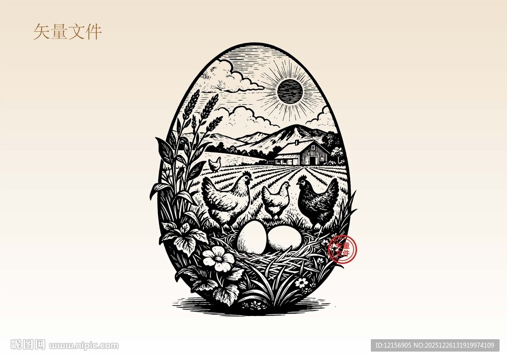 鸡蛋插画