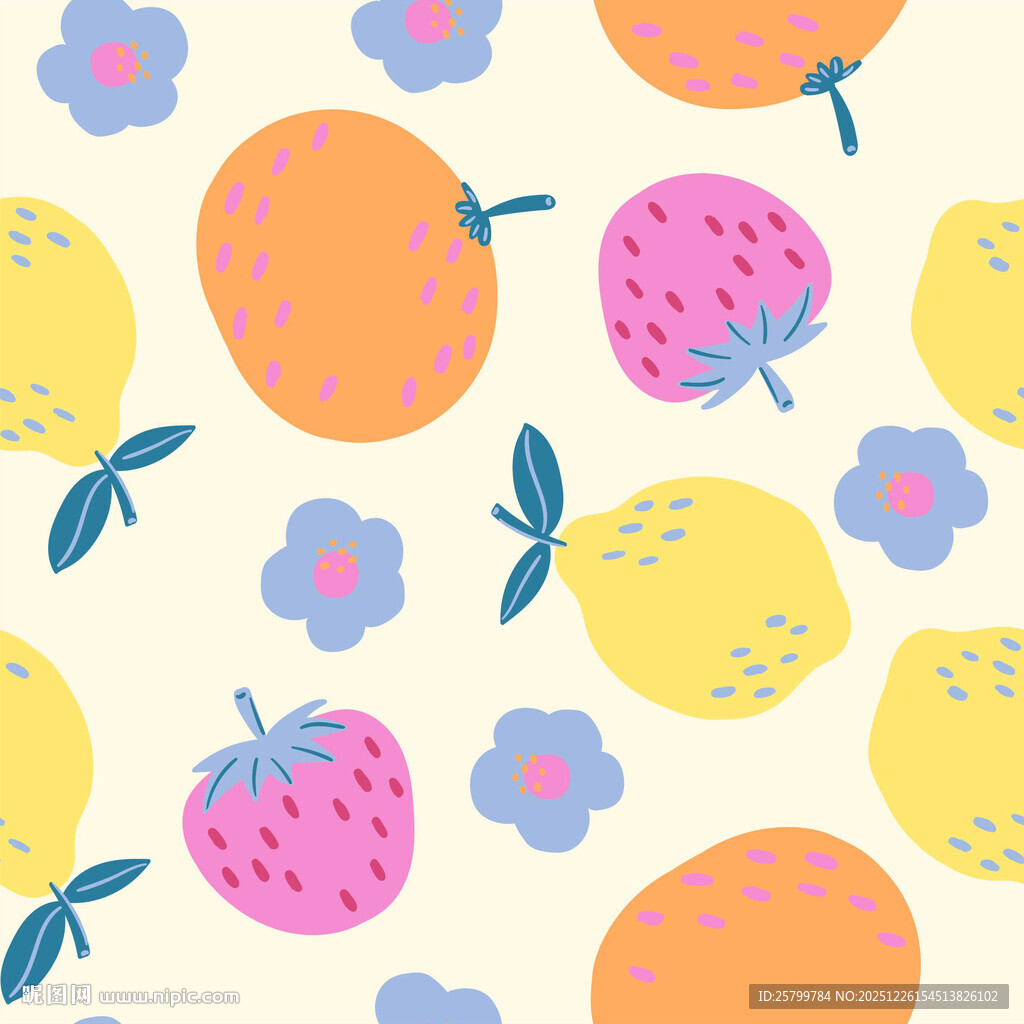 水果花卉图案背景
