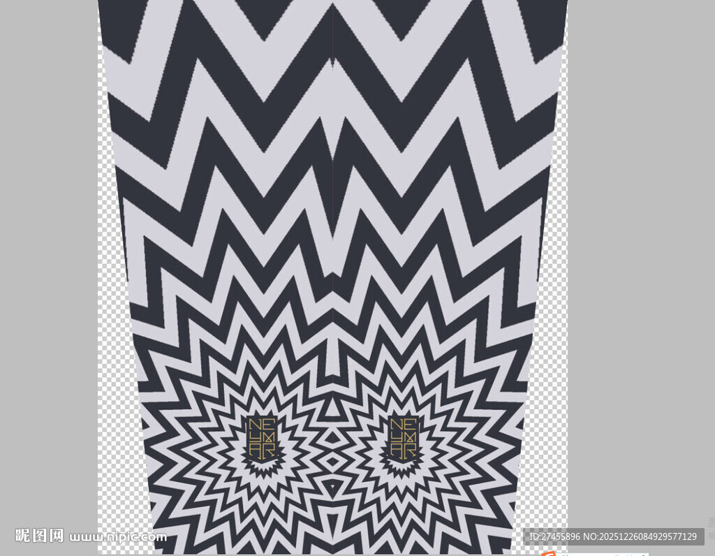 黑白几何图案猫头鹰装饰画