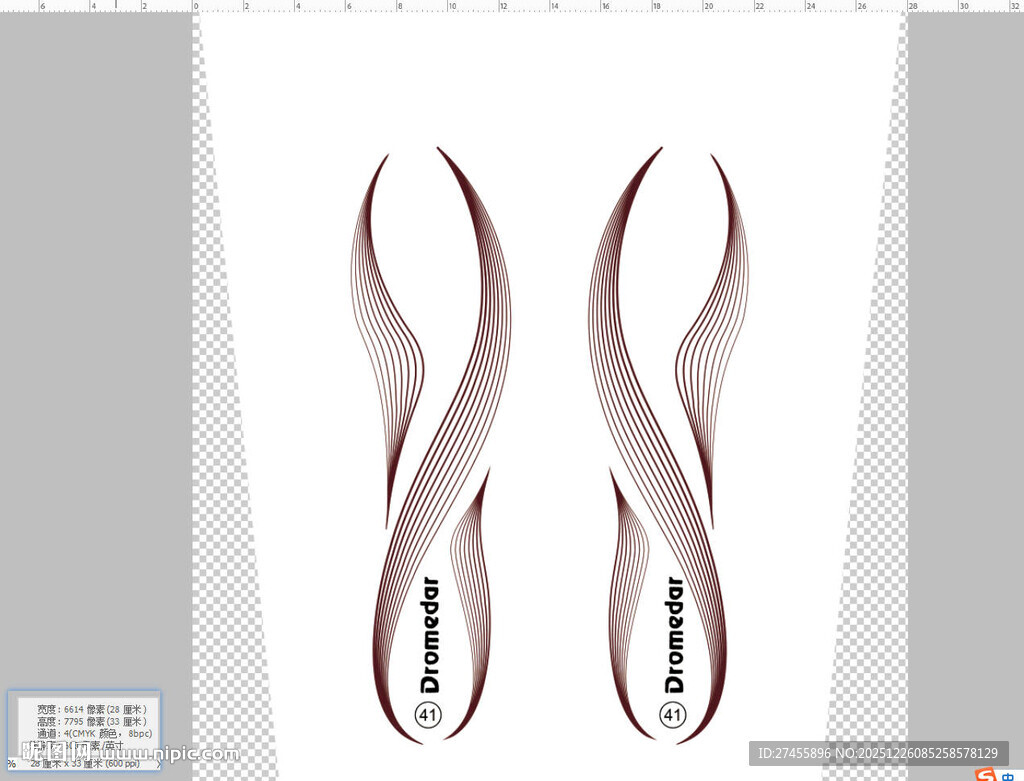 优雅曲线装饰图案设计