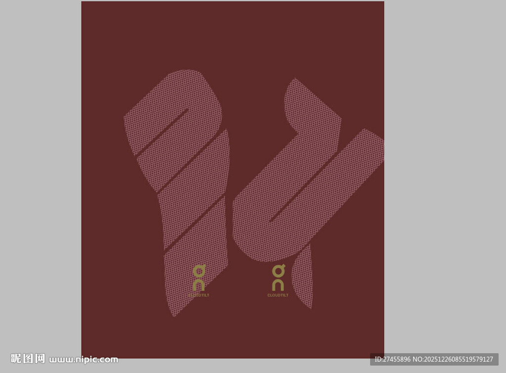 深红色领带图案设计