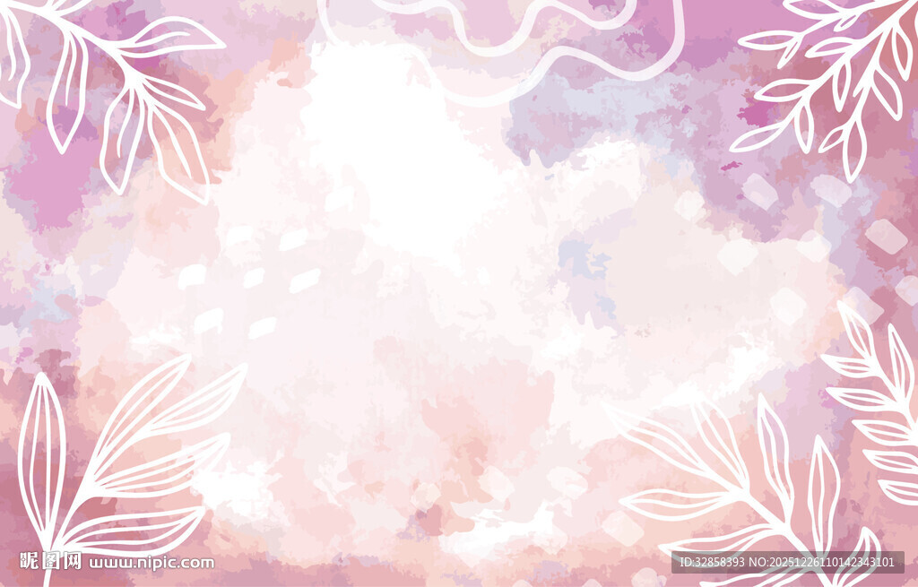 梦幻粉紫花卉背景图